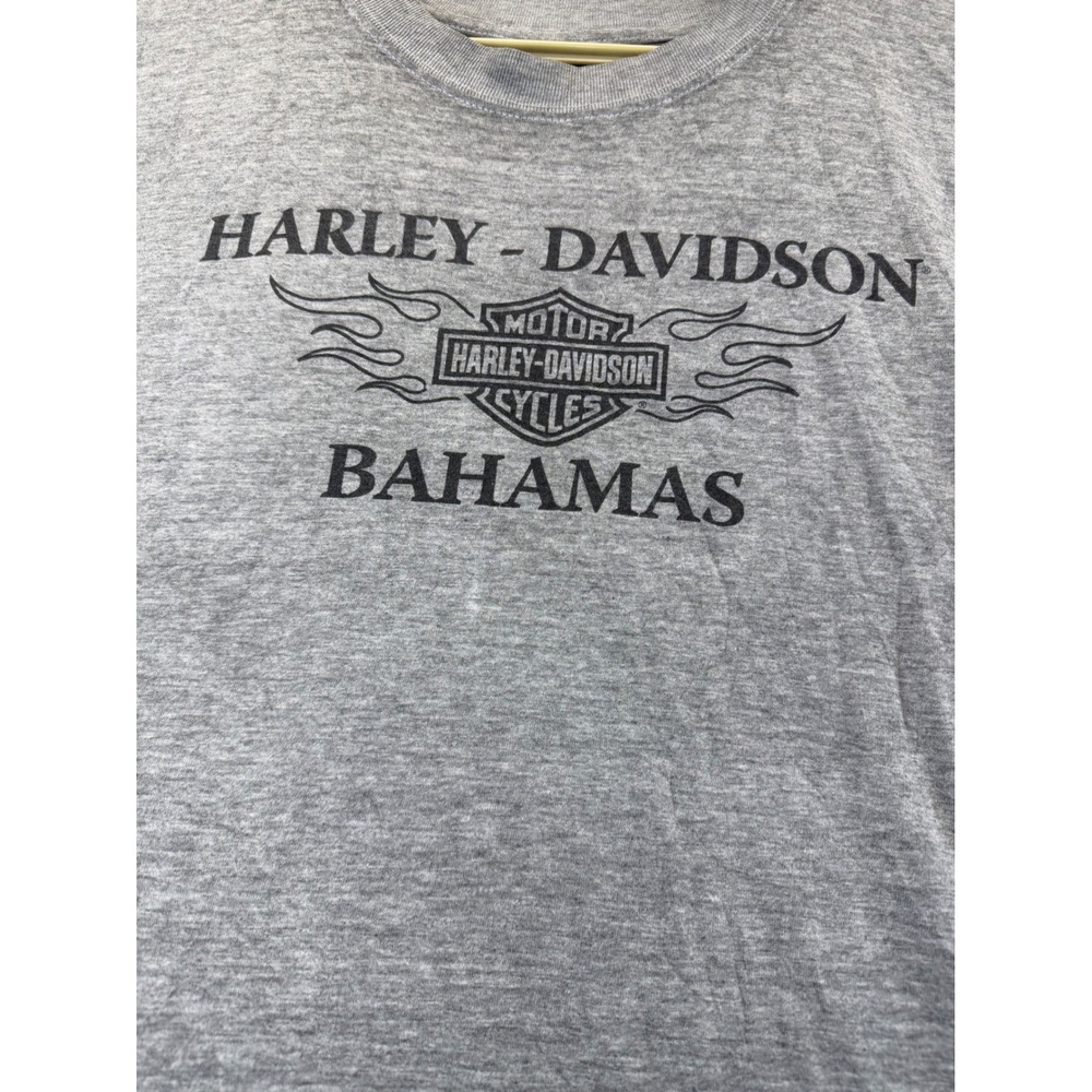 Harley-Davidson T-Shirt Mens XXXL Gray Bahamas Graphic Logo Short Sleeve Cotton - Picture 2 of 11